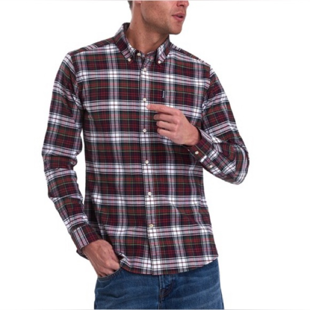 Ralph Lauren Men's‎ Checkered Plaid Button Down Long Sleeve Cotton Shirt Large